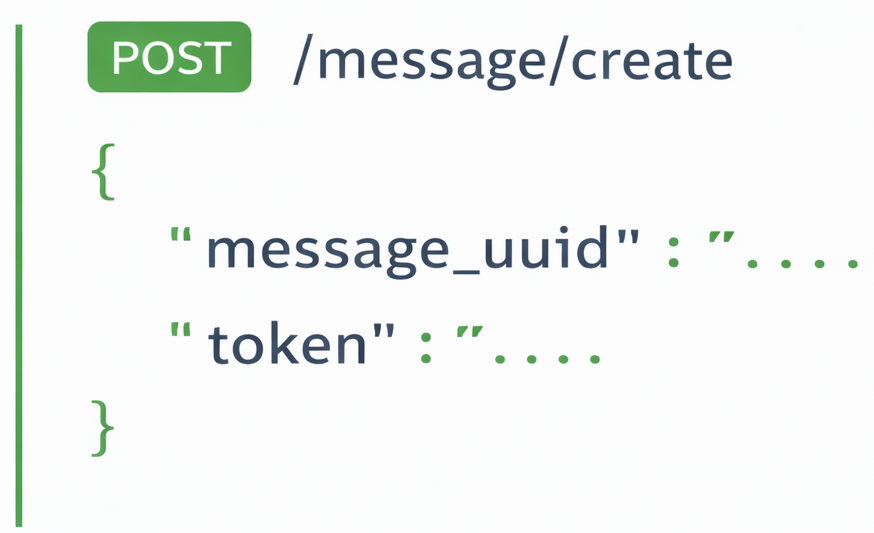 Create a tracked email message via API
